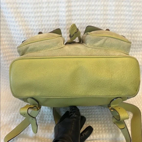 Gucci Bamboo Green Leather/Suede Backpack - Picture 8 of 16